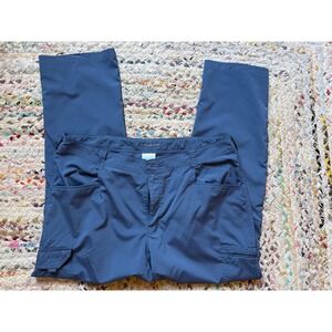 Columbia Omni-Shade Mens Cargo Hiking Pants Blue 40x30 Sun Protection Utility